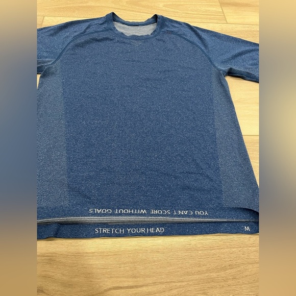 Lululemon Metal Vent Tech Short Sleeve T-Shirt Men's M Blue Athletic Activewear - Picture 4 of 6